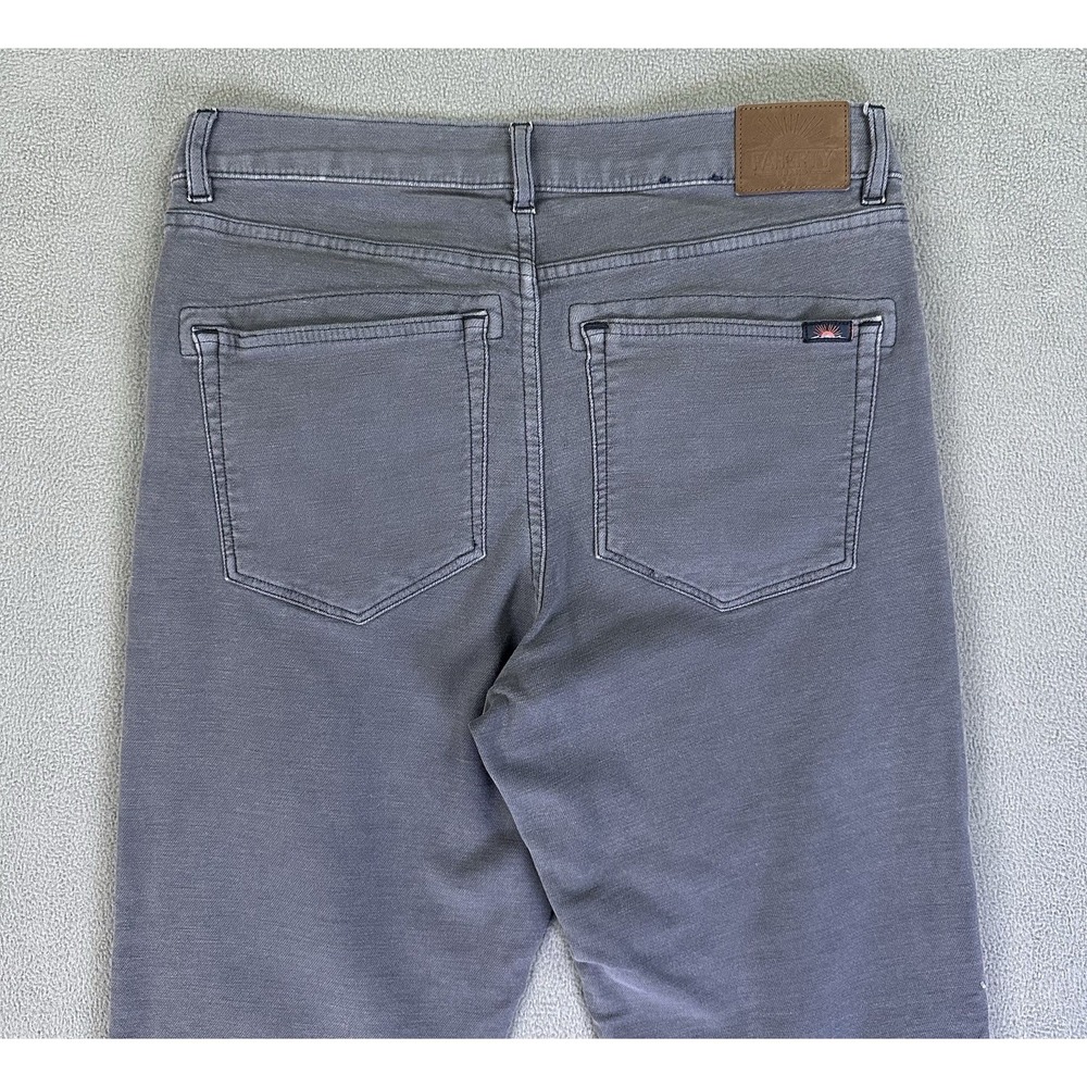 Faherty Pants Mens 31x26 Grey Stretch Terry 5 Pocket Vintage Wash Minimalist - Picture 5 of 11